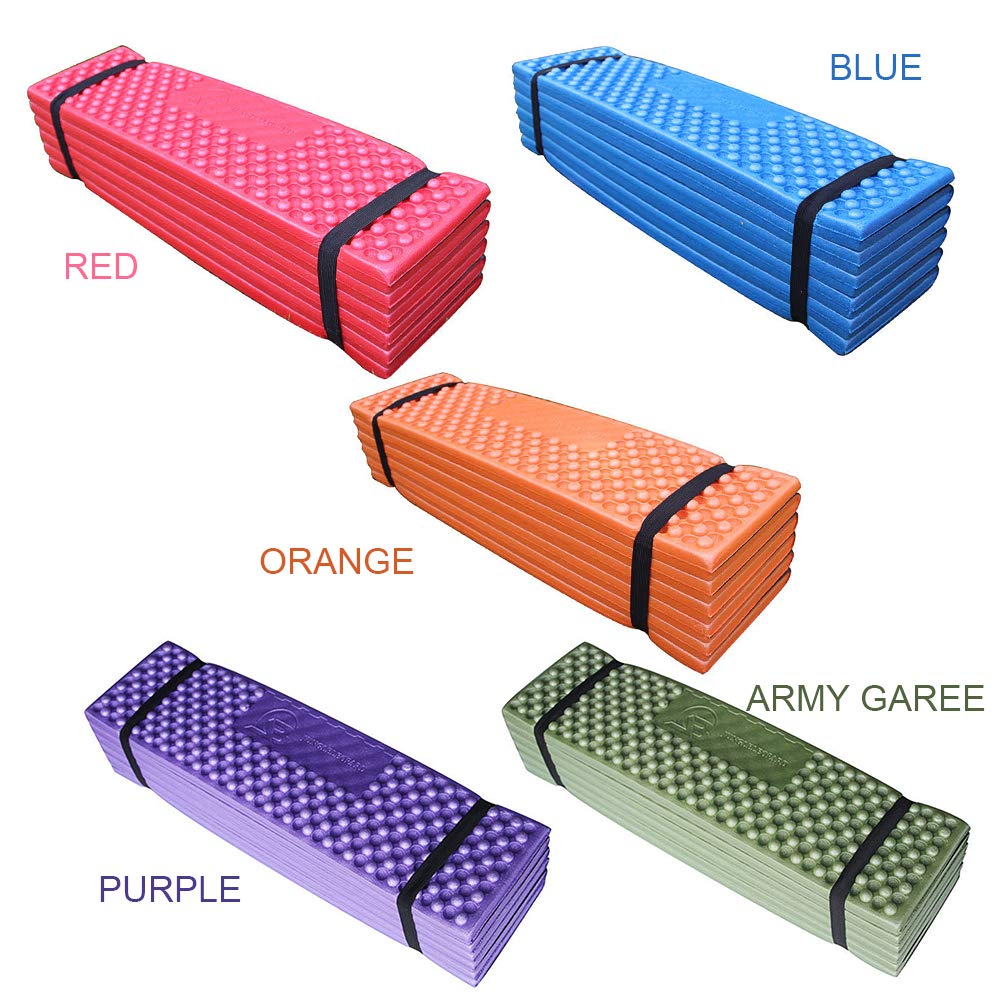 Lixada 190x57cm Colchoneta para Acampar, Ultraligera colchoneta de Espuma para Acampar, Plegable, Esterilla de Playa, colchoneta para Dormir, colchón para Actividades Exteriores