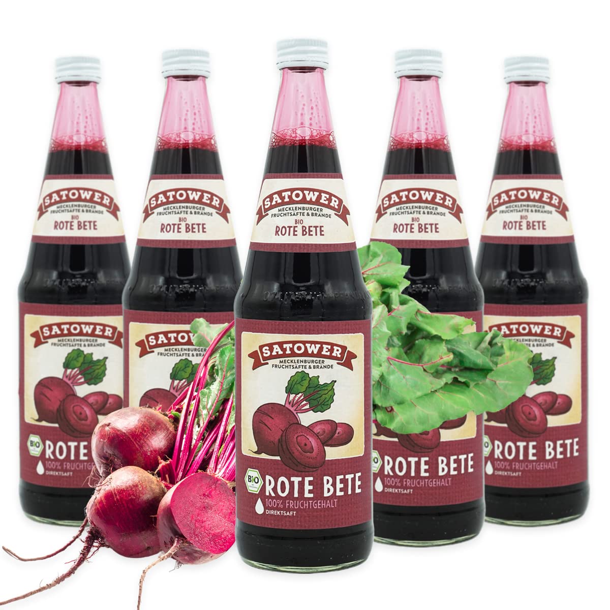 12 x 0,7l Rote Bete Saft (100% Direktsaft) - Original Satower
