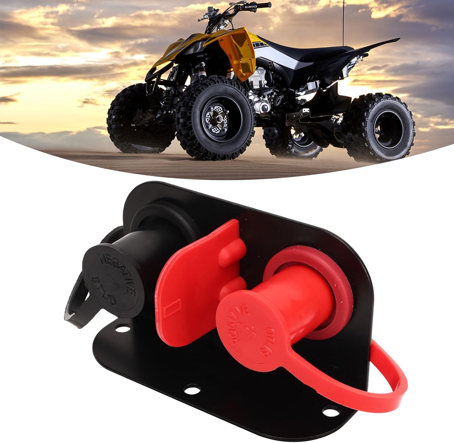 Aramox Battery Relocation Kit Car Remote Battery Terminals Jump Start Post Charging Tool for UTV ATV Trucks RV Tractor Mower Boat