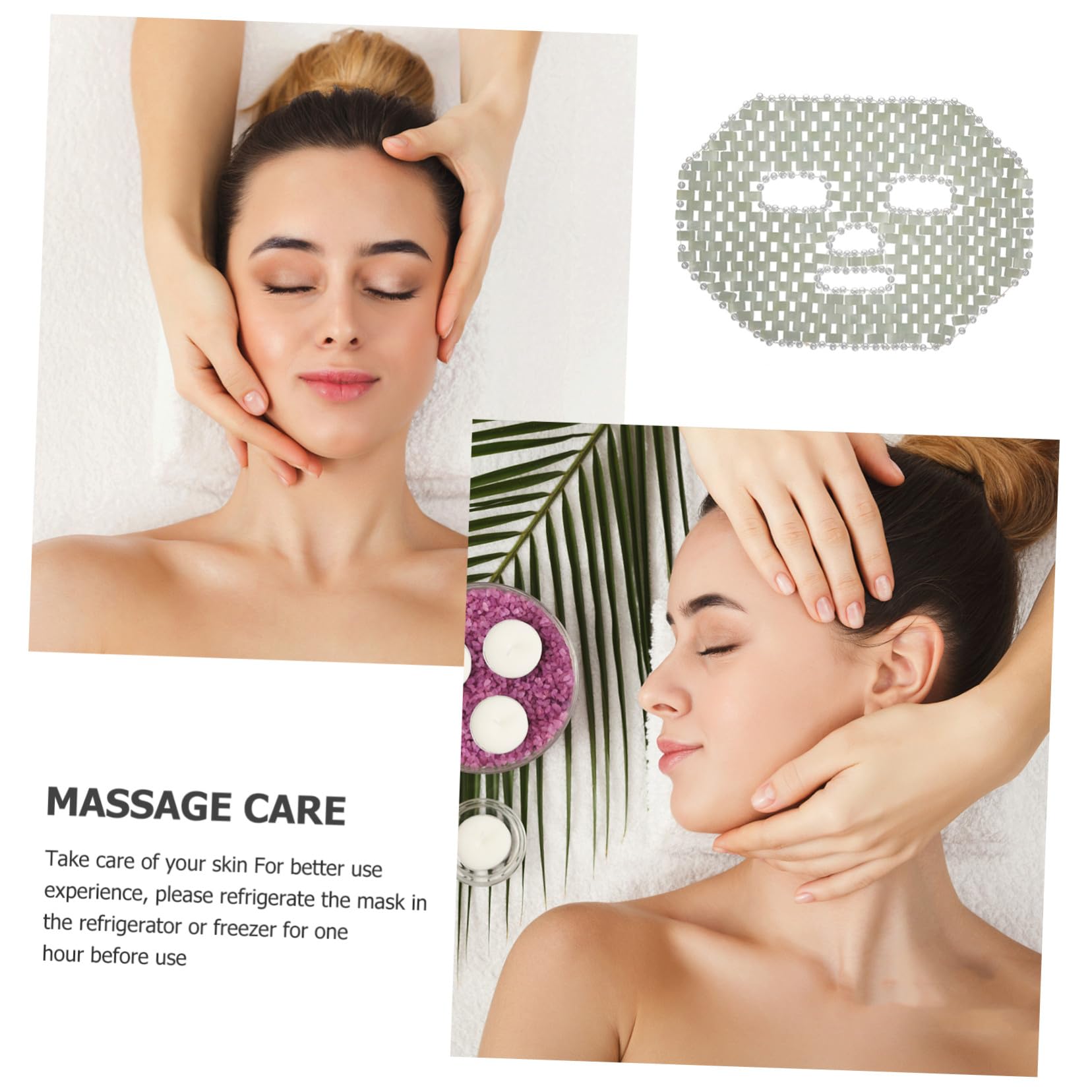 Healvian Gesichtsmaske aus Natürlichem Jadestein mit Individueller Passform zur Reduzierung von Gesichtsschwellungen Beruhigende Maske für Hause und Hautpflege