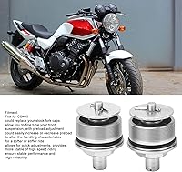 Vista 3 de OUKENS 2 tornillos de horquilla ajustables de 1.614 pulgadas, tapa de horquilla de precarga, cubierta de horquilla de precarga, cubierta de tornillo