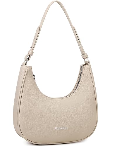 Makukke Umhängetasche Damen klein Crossbody Bag, Y2K Unterarmtasche Handtasche PU Leder Schultertasche Vintage für Frauen Dating Party Einkaufe, Aprikose Tasche - Aprikose