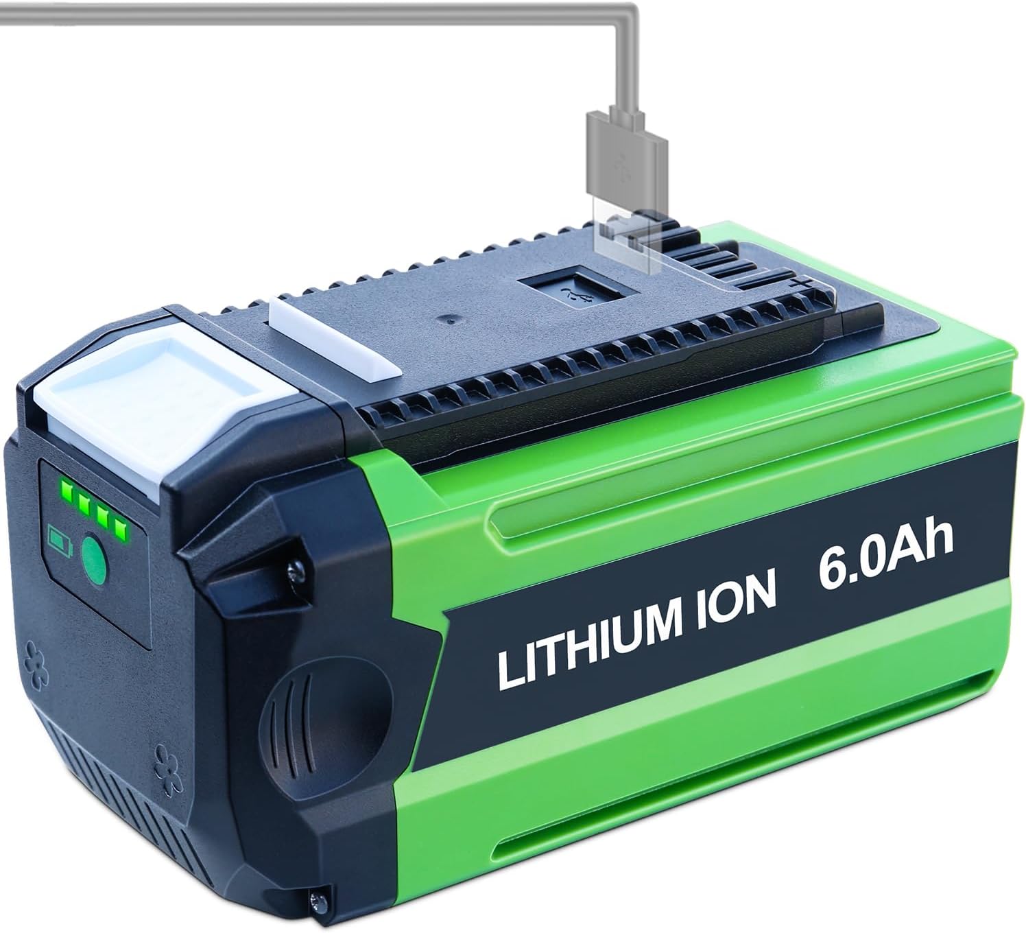DTK Replacement for Greenworks 40V Battery Lithium Ion 6000mAh Compatible with 40V Cordless Tools with 5V USB Port