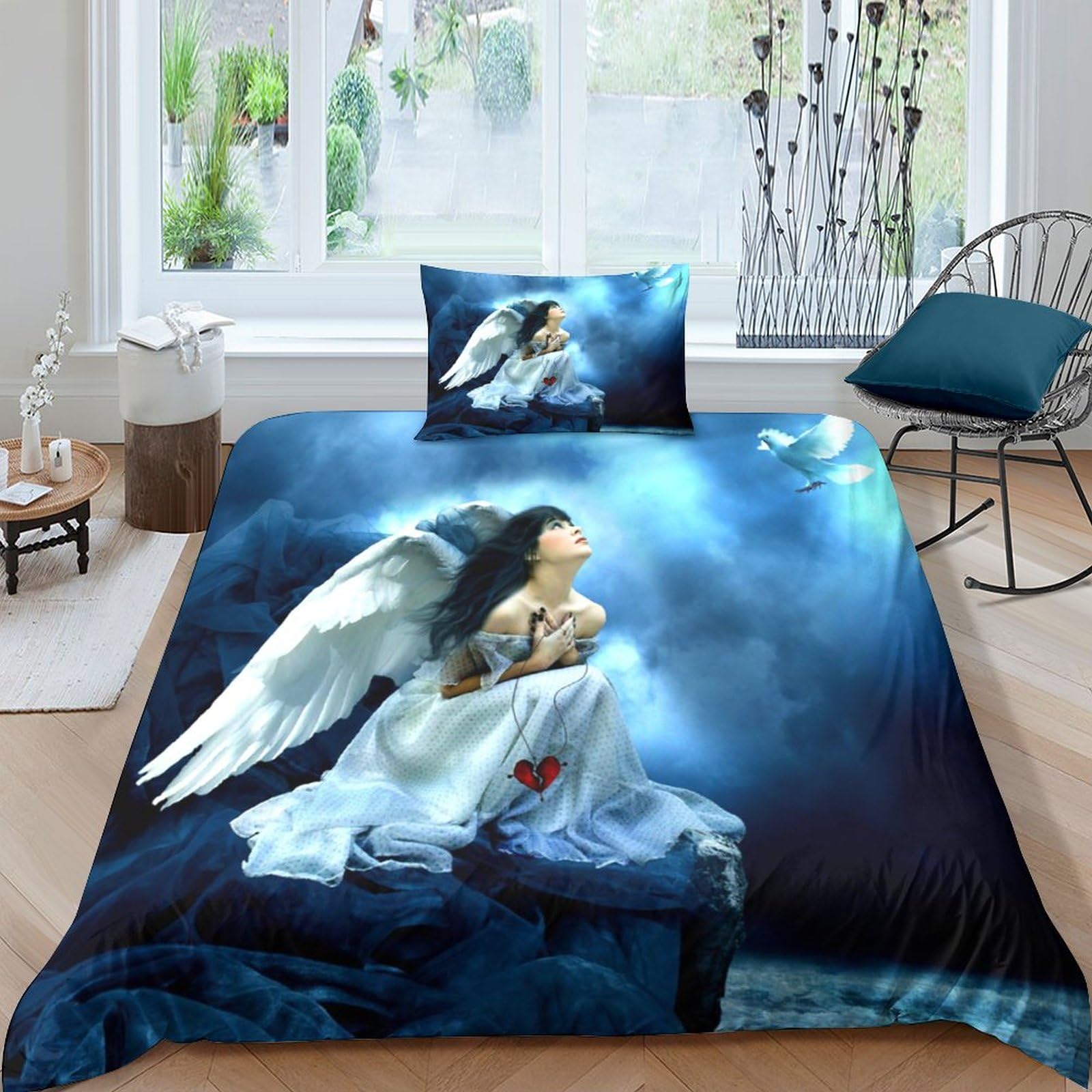Ensemble de literie avec housse de couette 135x200 taie d'oreiller