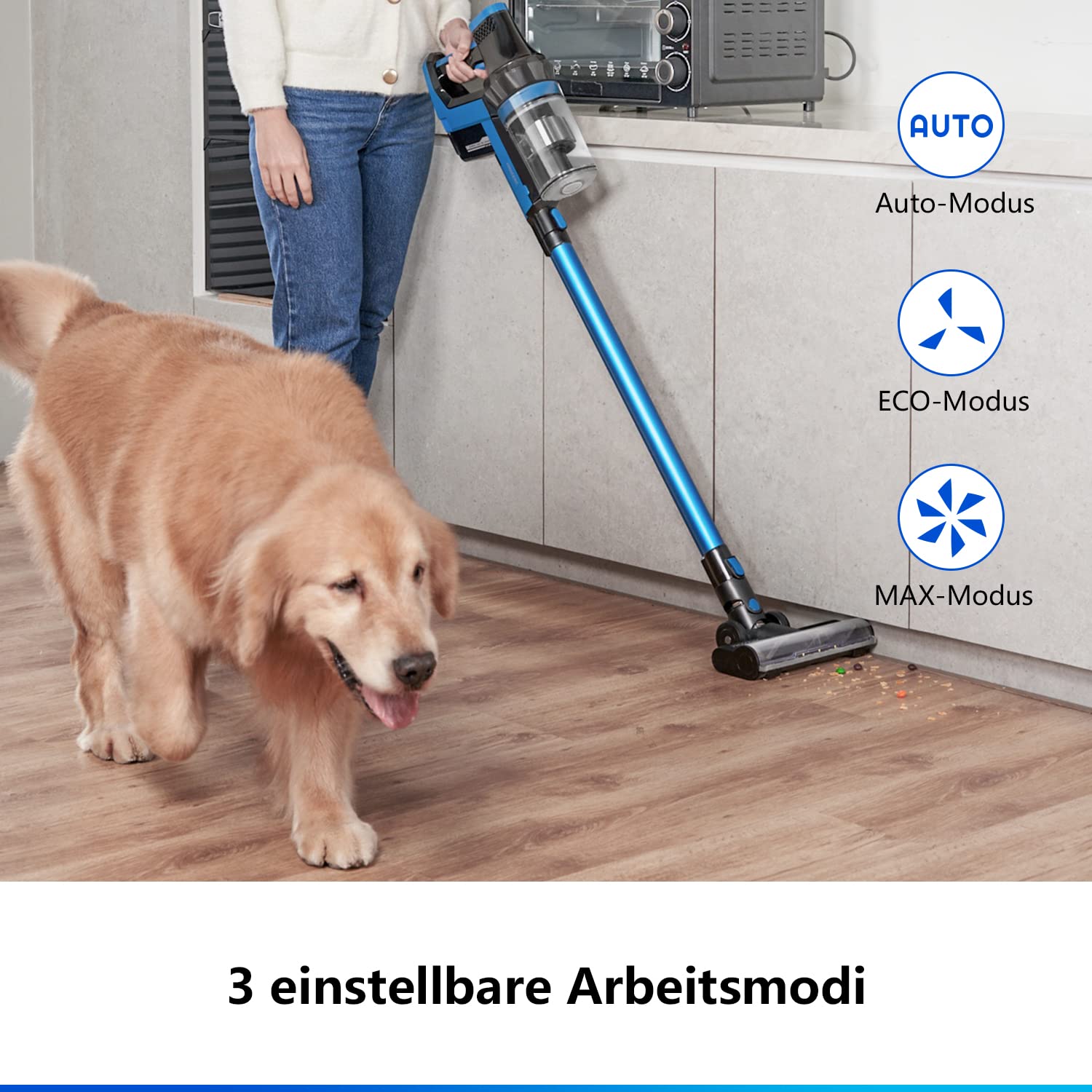 Proscenic I10 Battery Vacuum Cleaner, 6-in-1 Cordless Vacuum