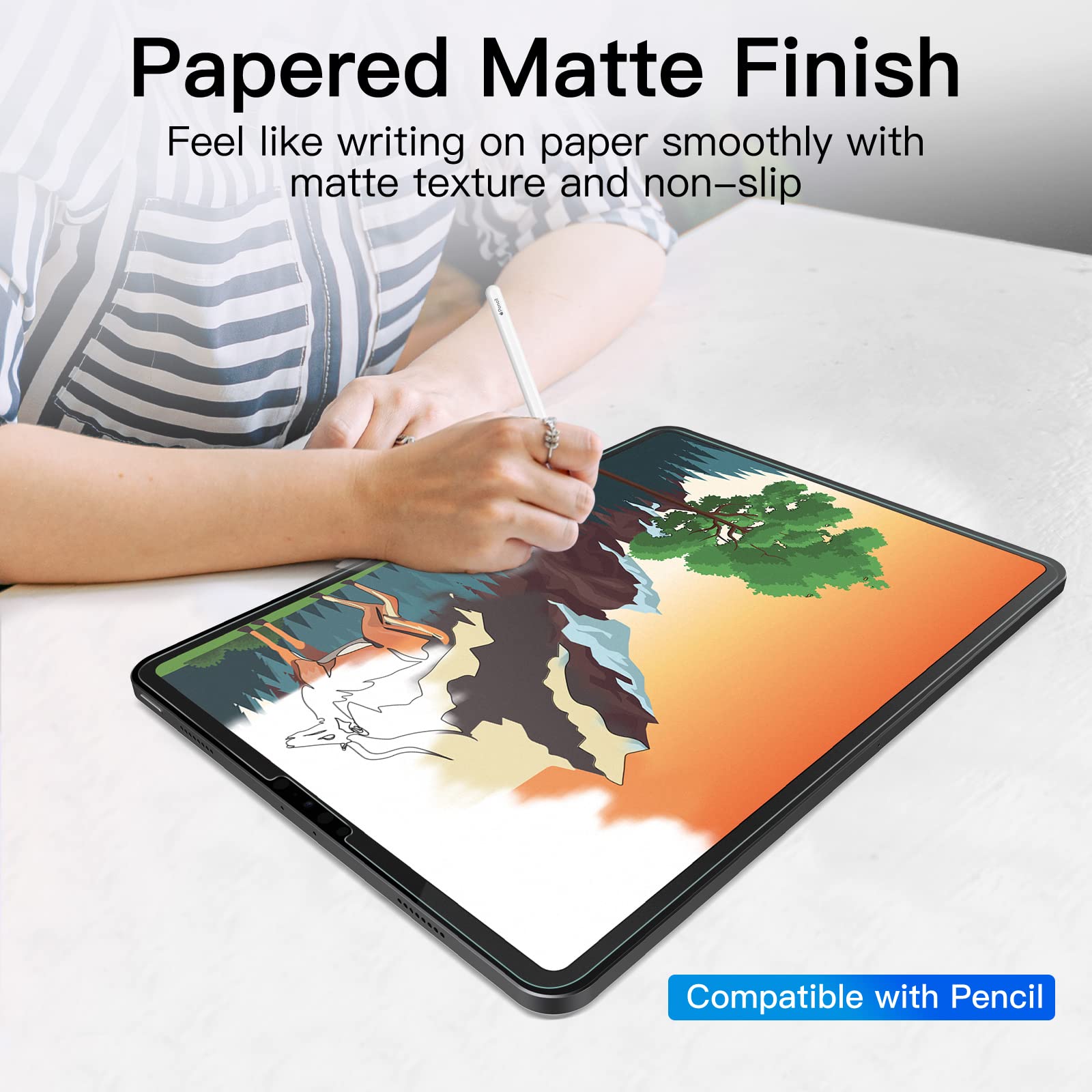 JETech Pellicola Protettiva Per IPad Pro 12,9 Pollici  Modello 2022 2021 2020 2018 6a 5a 4a 3a Generazione G 848495