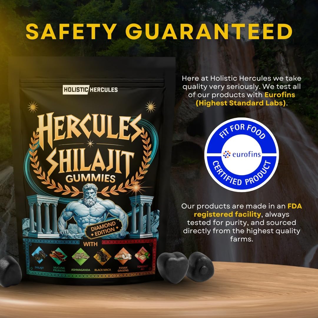Amazon.com: Holistic Hercules Himalayan Gold Shilajit Gummies with
