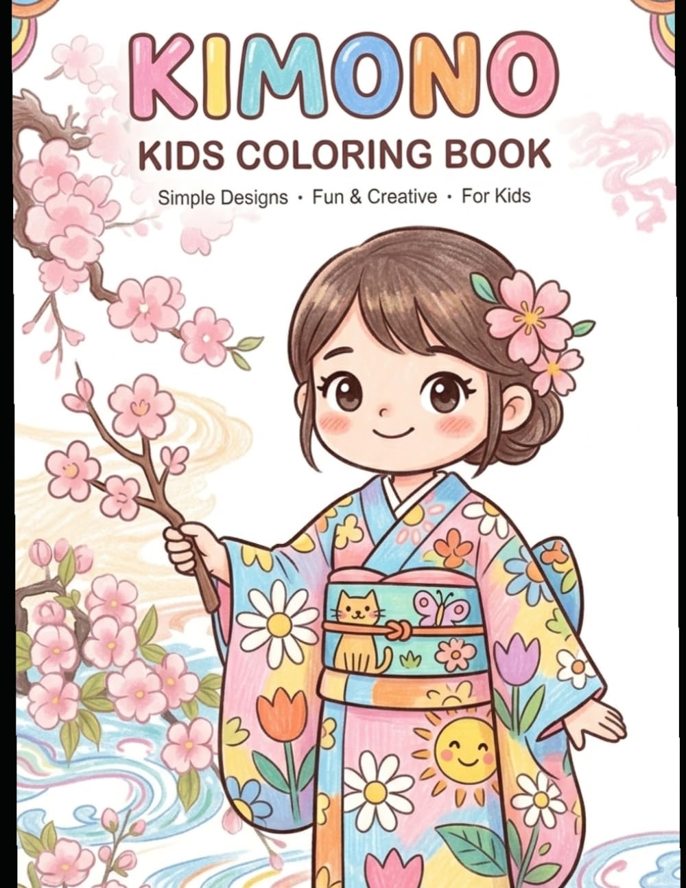 Elegant Kimono Colouring Book