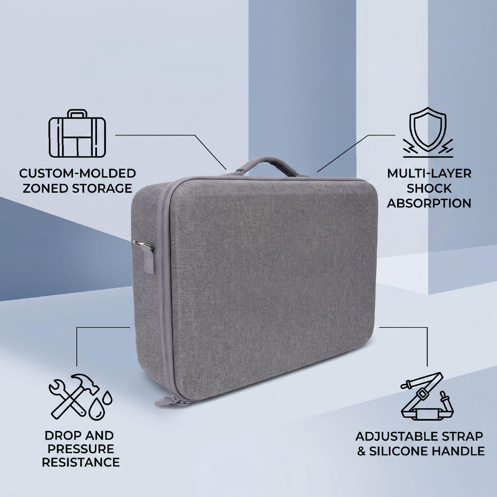 Tangxi Estuche Rígido para Avata 360, Estuche de Transporte con Correa para el Hombro, Bolsa de Almacenamiento Dura Portátil para Dron Avata 360 y Accesorios