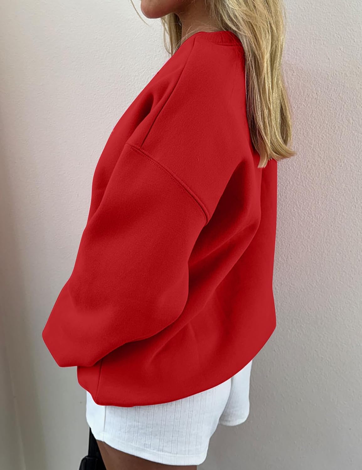 Women Bow Graphic Fleece Sweatshirts Oversized Embroidered Pullover Sweatshirts Crewneck Long Sleeve Going Out Tops - Image 4