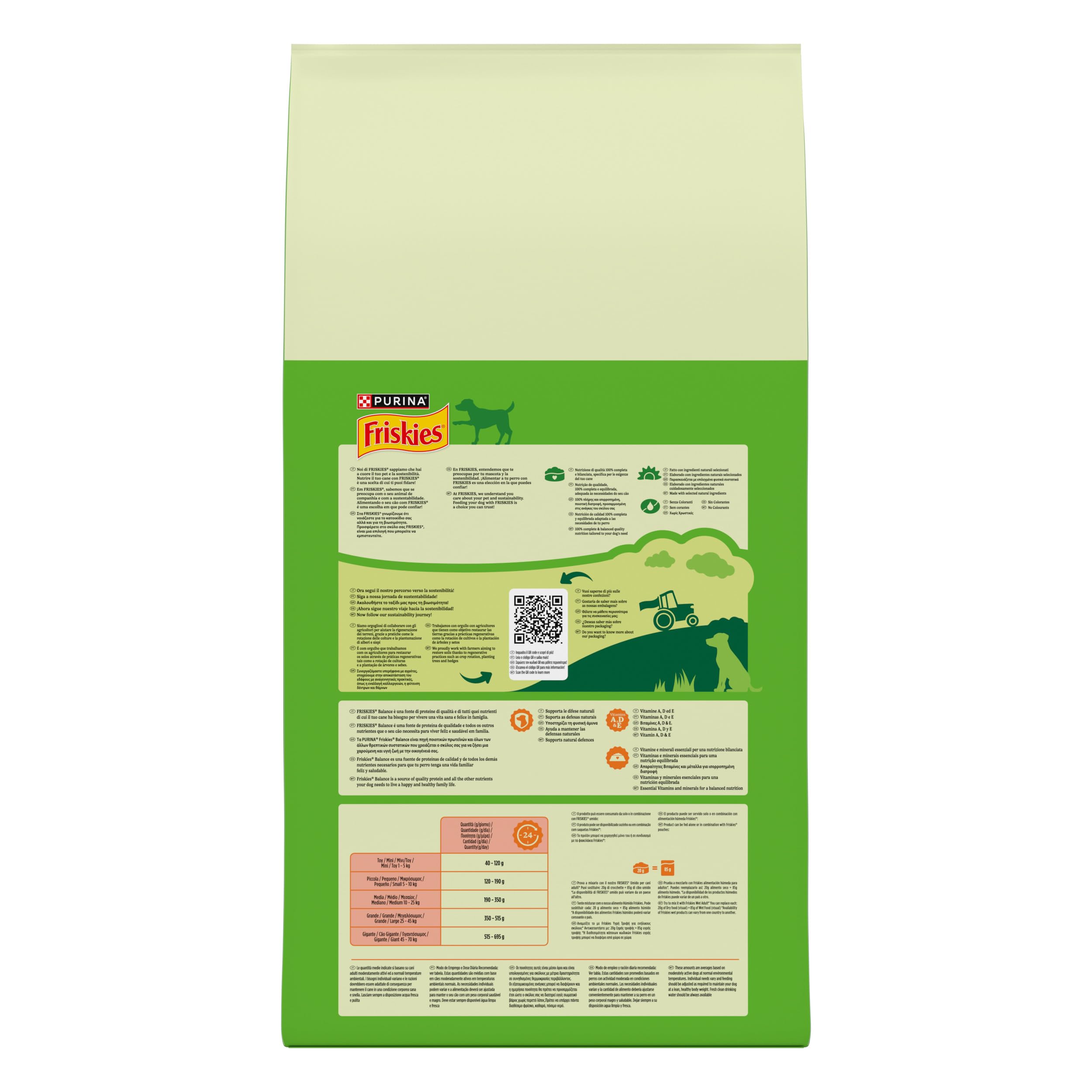 PURINA FRISKIES® Balance Crocchette Cane Adulto con Pollo, Manzo e Verdure 9 kg
