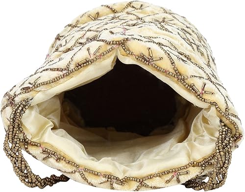 Miniatura 4 de Suman Enterprises Bolsa india Potli para boda, bolso de mano de novia de diseñador, bolsa de joyería, bolsa de adoración Potli para niñas y mujeres