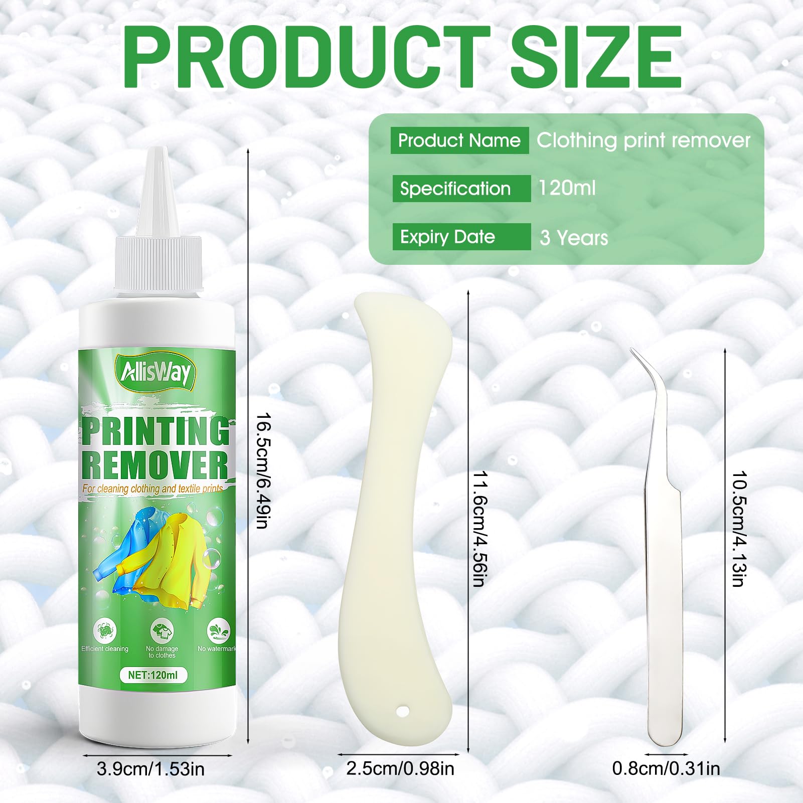 DTF Print Remover Liquid 120ML pour Éliminer les Vieilles Impressions sur Textiles