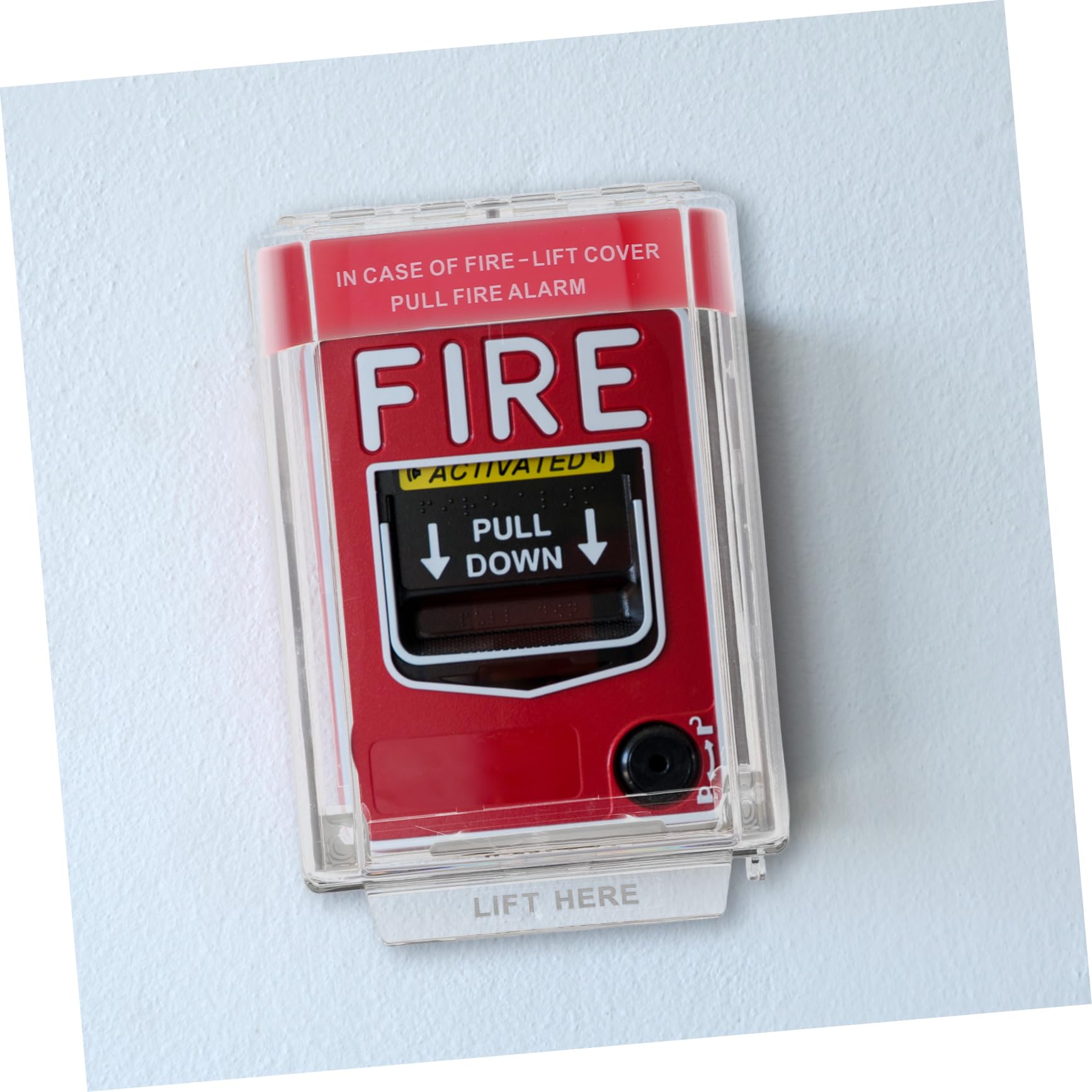 UKCOCO Interruptor de Alarma Manual Protector de Punto de Llamada de Incendio Cubierta Protectora para Botón de Alarma Fácil Instalación para Uso Interiores