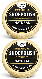 Color Zebra Leather Shoe Wax Polish – Natural | 2 x 40g Pack | Premium Wax Based Polish for Leather Shoes, Boots & Bags | ... Price In India