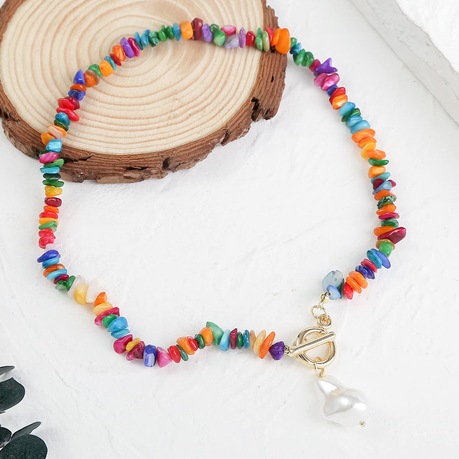 Stylish Multicolor Plated Beads Studded Necklace for Women