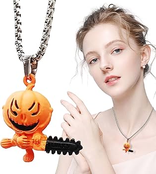 Amazon.co.jp: [PUCHEN] かぼちゃのネックレス,ハロウィン