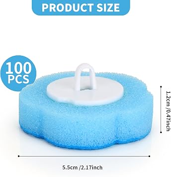 100PCS Disposable Toilet Brush Refills 3 Layer Toilet Brush Heads