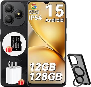 Blackview Wave 9C Mobile Phones Android 15 with Phone Case, Smartphone 12GB+128GB/2TB TF, Cheap Mobile Phones IP54 6.56 In…