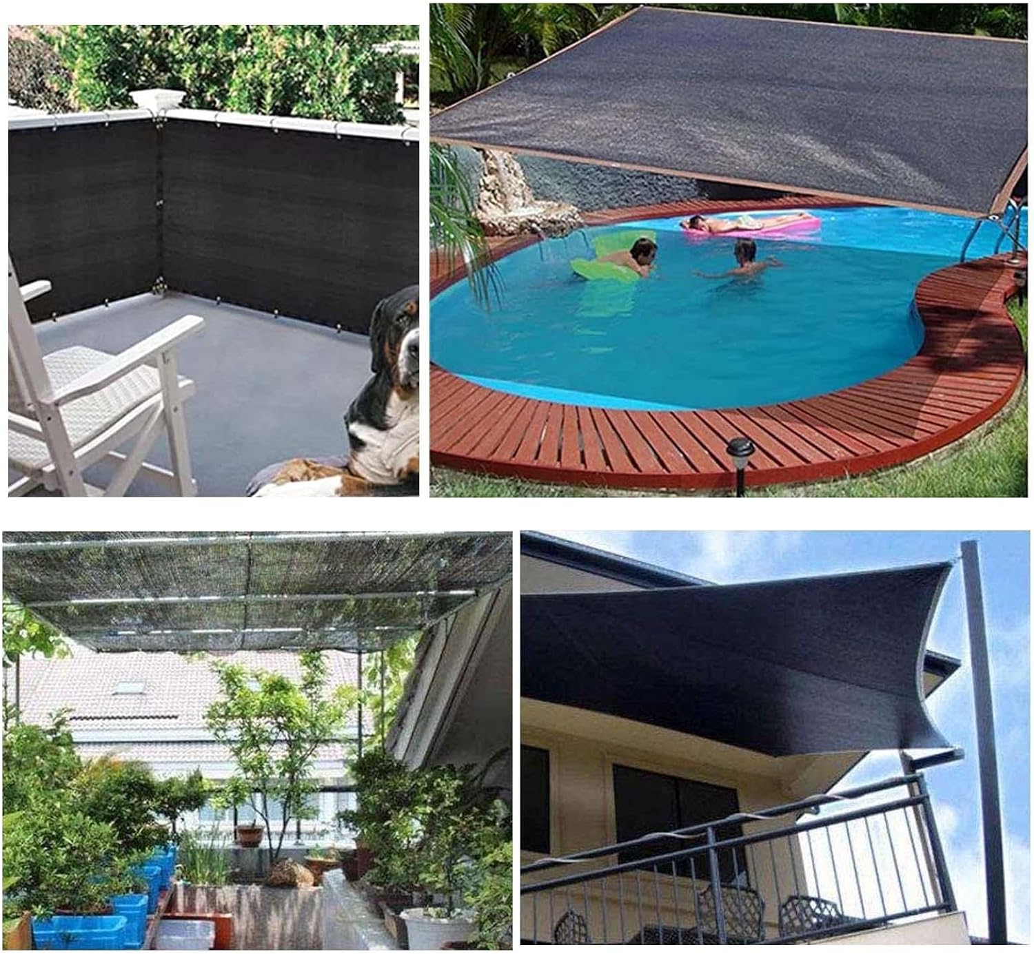 80% Shade Netting,2x4m 2x6m 3x5m,Sunblock Shade Cloth, Waterproof Shade Sail, UV Resistant Shade Net, with Grommet,WxH-3x5m/9.8x16.4ft