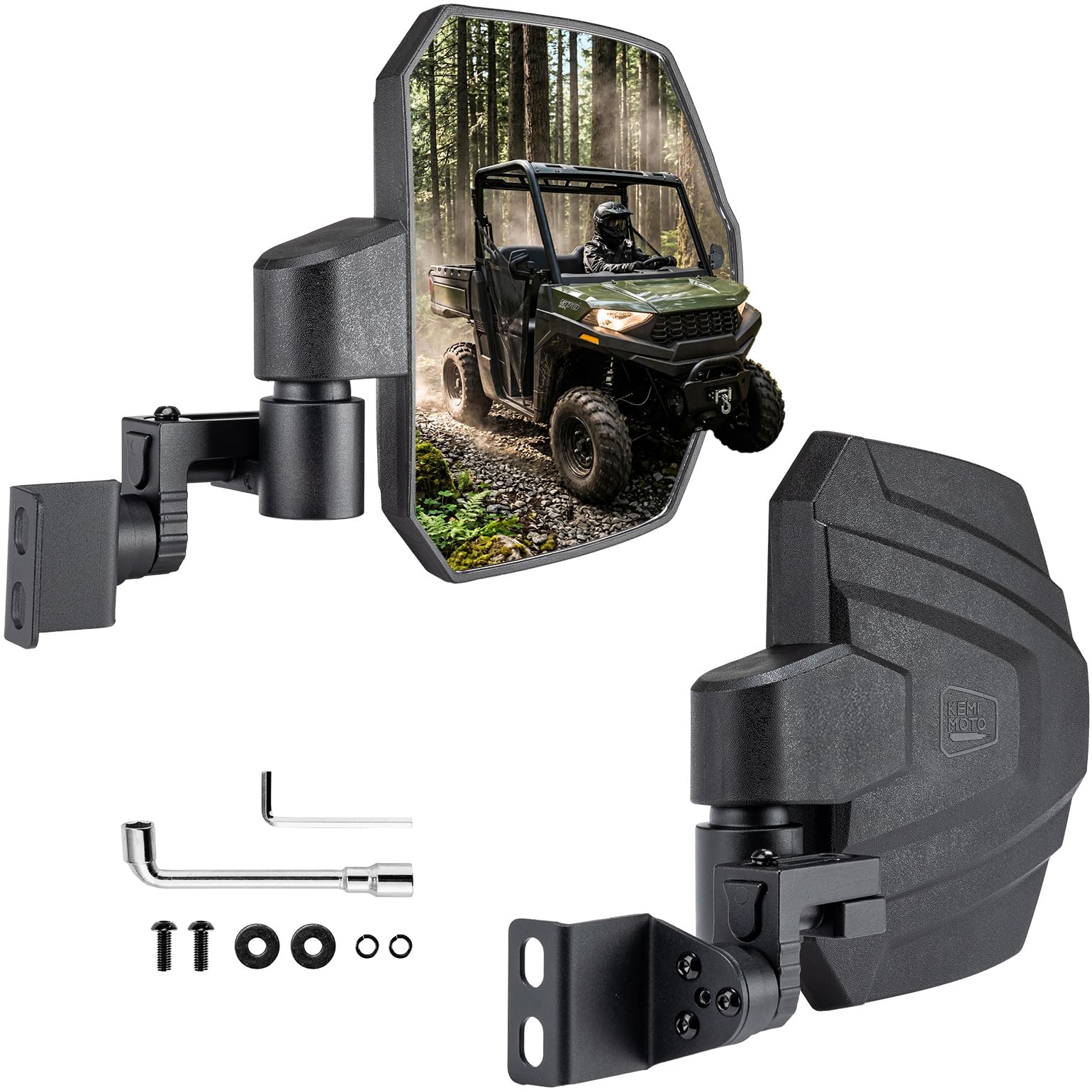 moomoko Amazon.com: KEMIMOTO 570/500/900 Upgraded UTV Side Mirrors, 3-Way