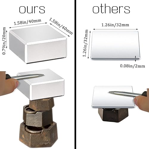 Miniatura 26 de MIKEDE - Imán de neodimio súper fuerte de 1.6 x 0.8 pulgadas, disco magnético permanente y potente de tierras raras - una pieza