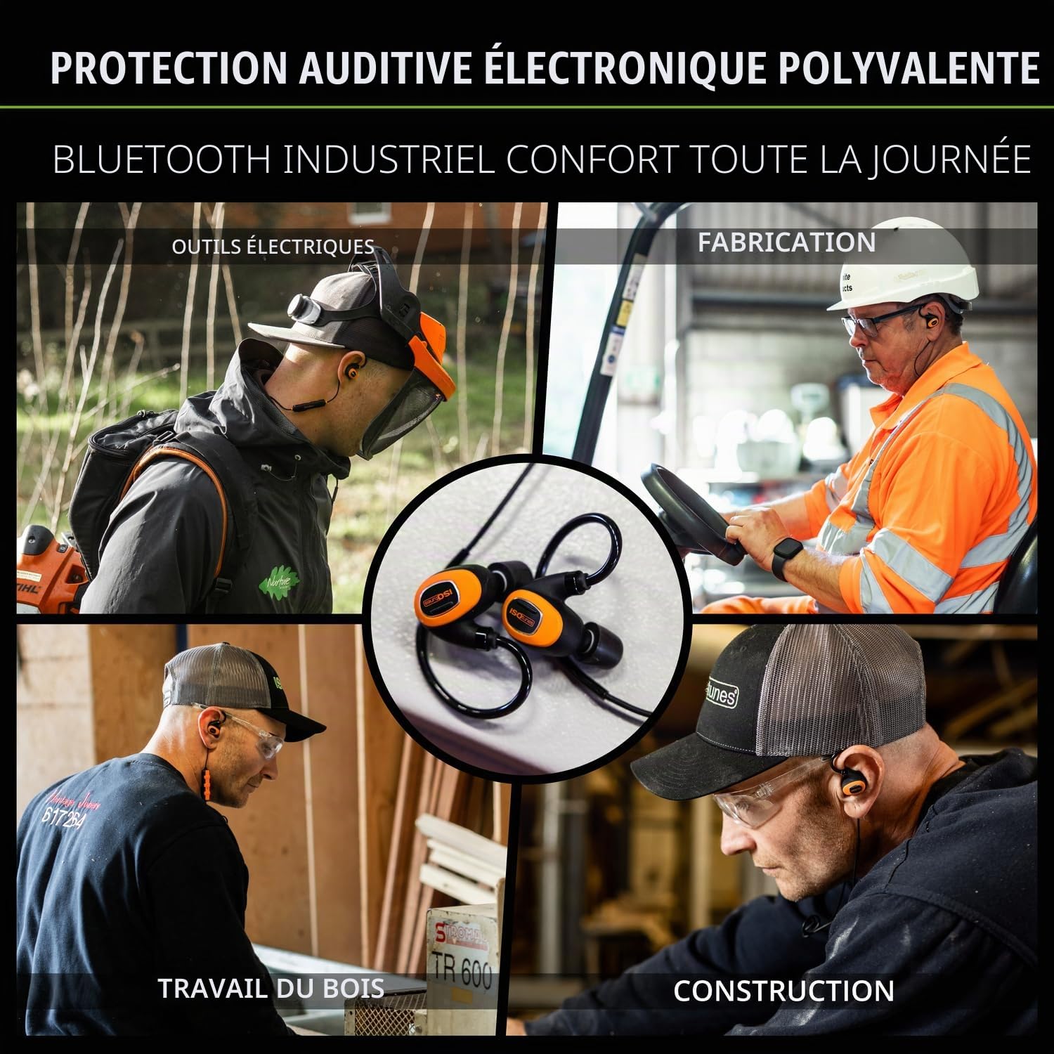 ISOtunes Pro 3.0 Bouchons Anti Bruit Bluetooth EN352 36 DB SNR | Protection auditive EN352 avec audio haute fidélité : 36 dB SNR, 20 h d'autonomie, IP67 eau et poussière