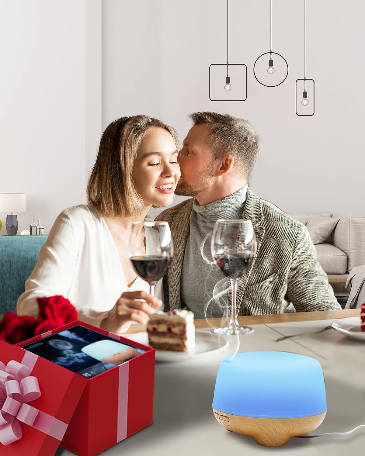 Loycco Diffusers for Essential Oils, 500ML Ultrasonic Aromatherapy Diffuser with Remote Control, Cool Mist Humidifier Essential Oil Diffuser for Large Room : Health & Household