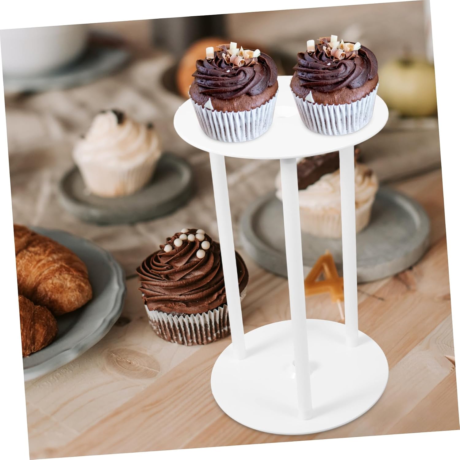 Acrylic Cake Display Stand 2 Sets for Dessert Showcase image 3