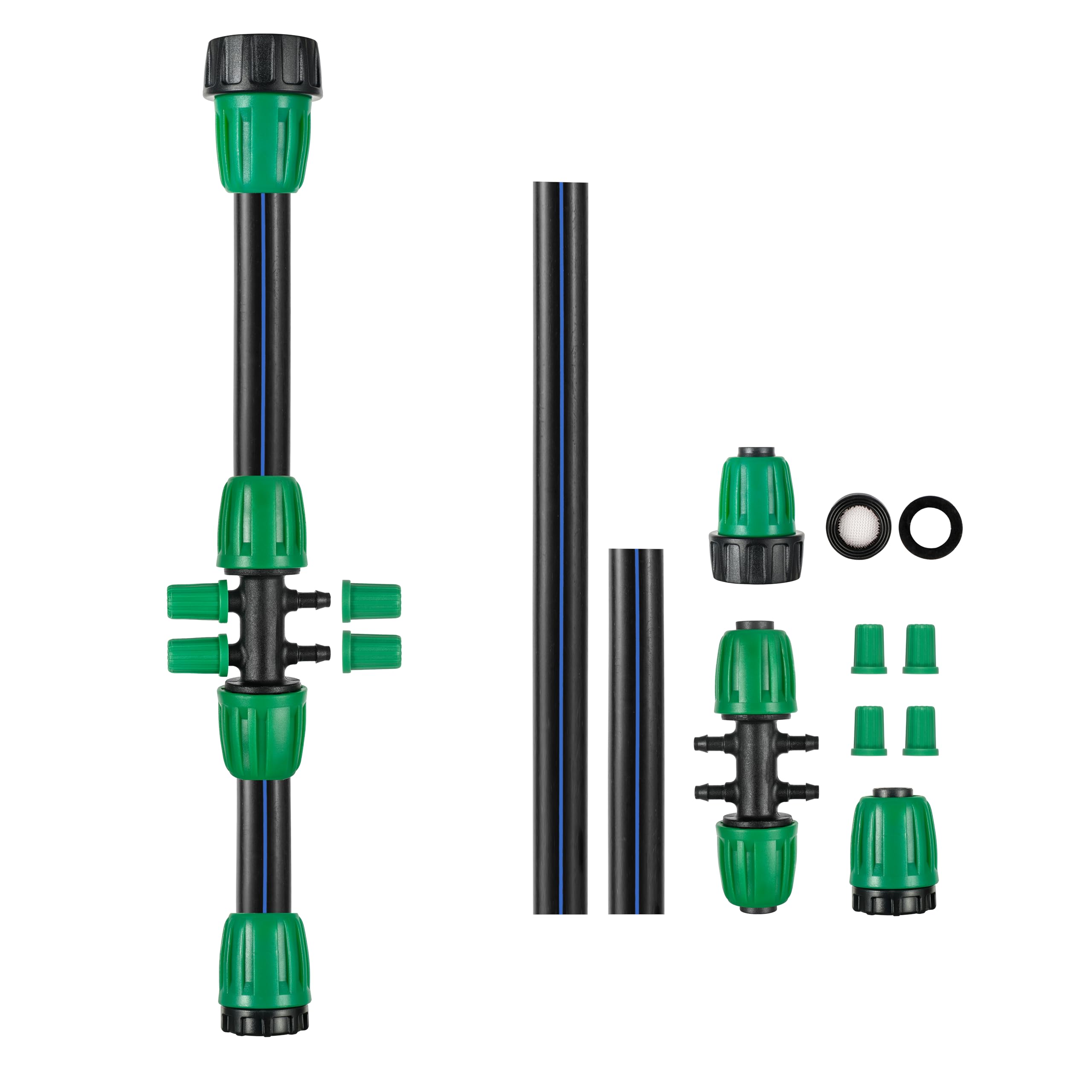 FULAIERGD 3/4 to 1/4 (4 Way) Drip Tubing Adapter US Garden Hose GHT 3/4 Threaded Adapter Connector Fittings for Drip Irrigation System
