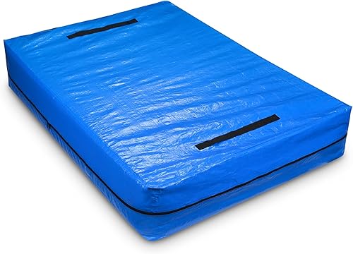 Miniatura 9 de Yescom Protector de bolsa de colchón para almacenamiento de mudanza, resistente, 8 asas, cremallera, reutilizable, con cierre de cremallera fuerte,