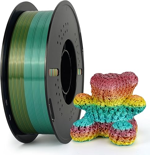 Kingroon Filamento de impresora 3D de ácido poliláctico de seda, precisión dimensional +/- 0.001 pulgadas, carrete de 2.2 libras, filamento