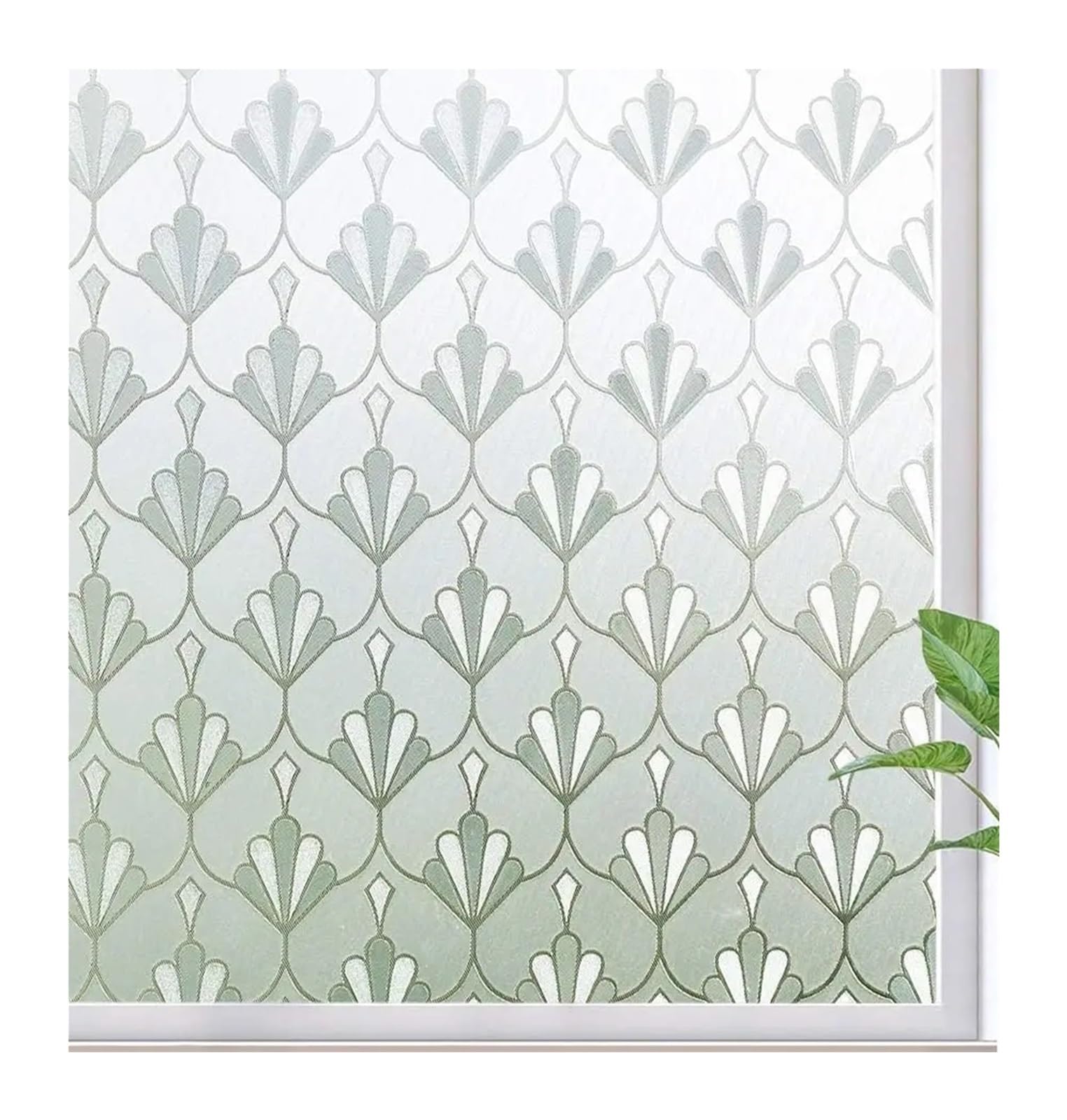 Window Privacy Decorative Film Glass Sticker Decoration Static Cling Office Bedroom Kitchen for Glass Windows(90x500cm)