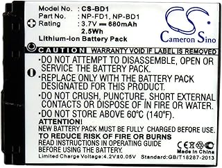 Cameron Sino Battery for Sony Cyber-Shot DSC-T2/W, Cyber-Shot DSC-T200, Cyber-Shot DSC-T200/B, Cyber-Shot DSC-T200/R, Cybe...