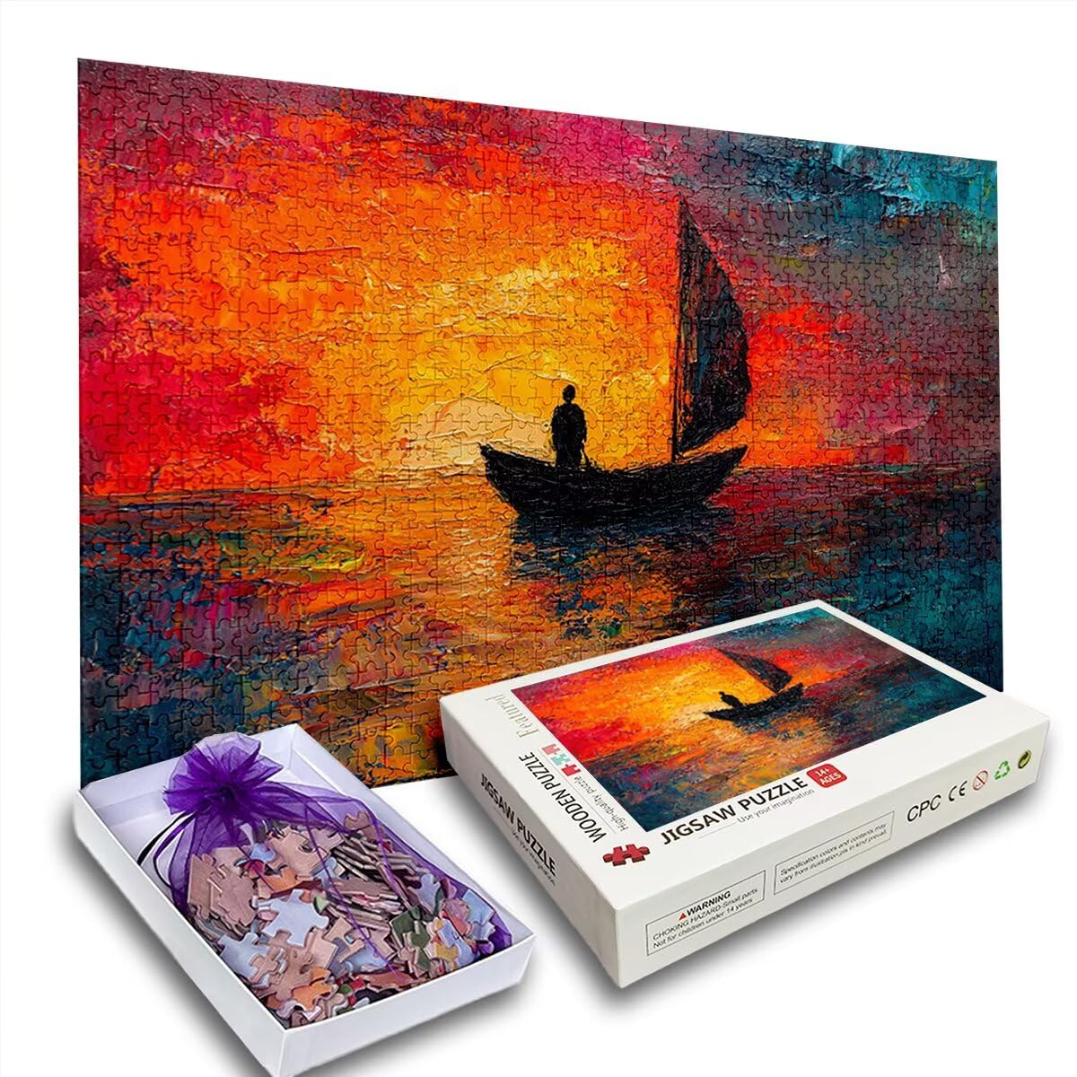 Puzzle 5000 sztuk dla dorosłych, łodzie łodzi dla dorosłych, trudne drewniane łamigłówki, grube i trwałe drewno, wymagające łamigłówki, Boże Narodzenie, pomysł na prezent dla kobiet mężczyzn, temat