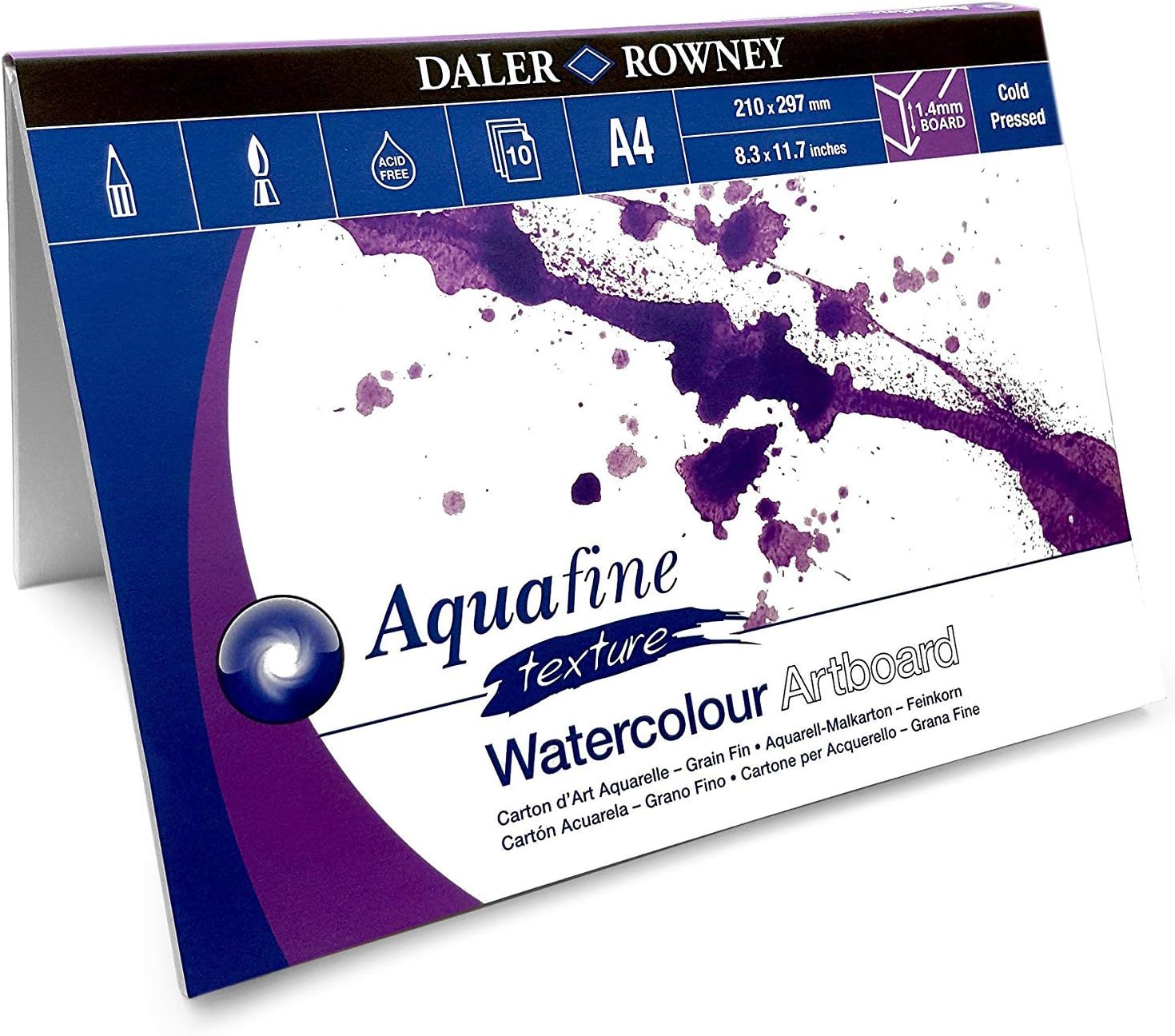 Daler Rowney Aquafine Watercolour Painting Art Board Canvas A4 Acid