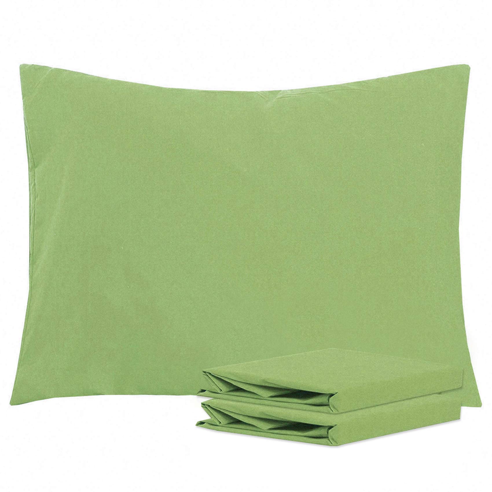 NTBAY Standard Pillowcase Set - 2 Pack Brushed Microfiber 20x26 Pillowcases - Soft, Wrinkle-Free, Fade-Resistant, Stain-Resistant, Sage Green Pillowcases with Envelope Closure - 20x26 Inches