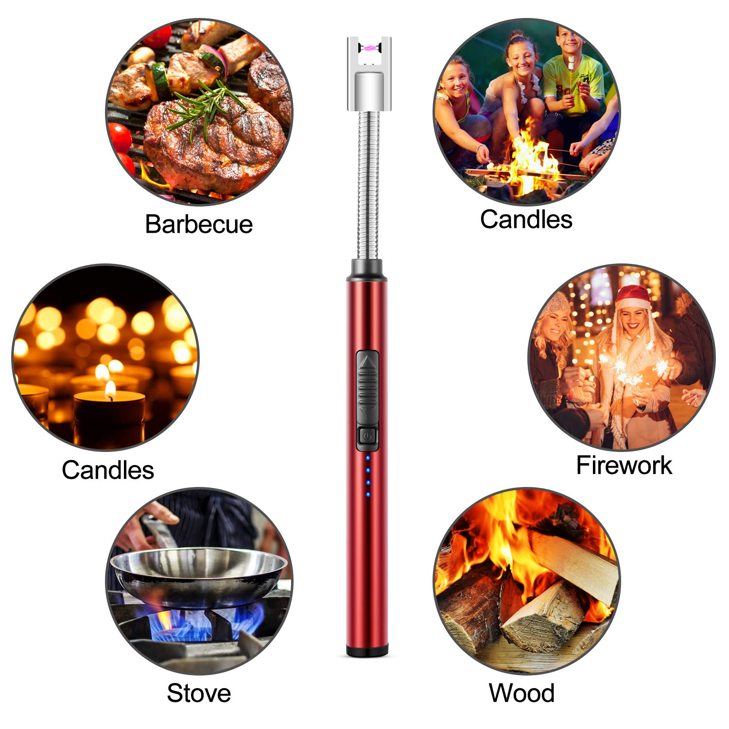 MOSUO Candle Lighter, Rechargeable Electric Arc Lighter Ignition