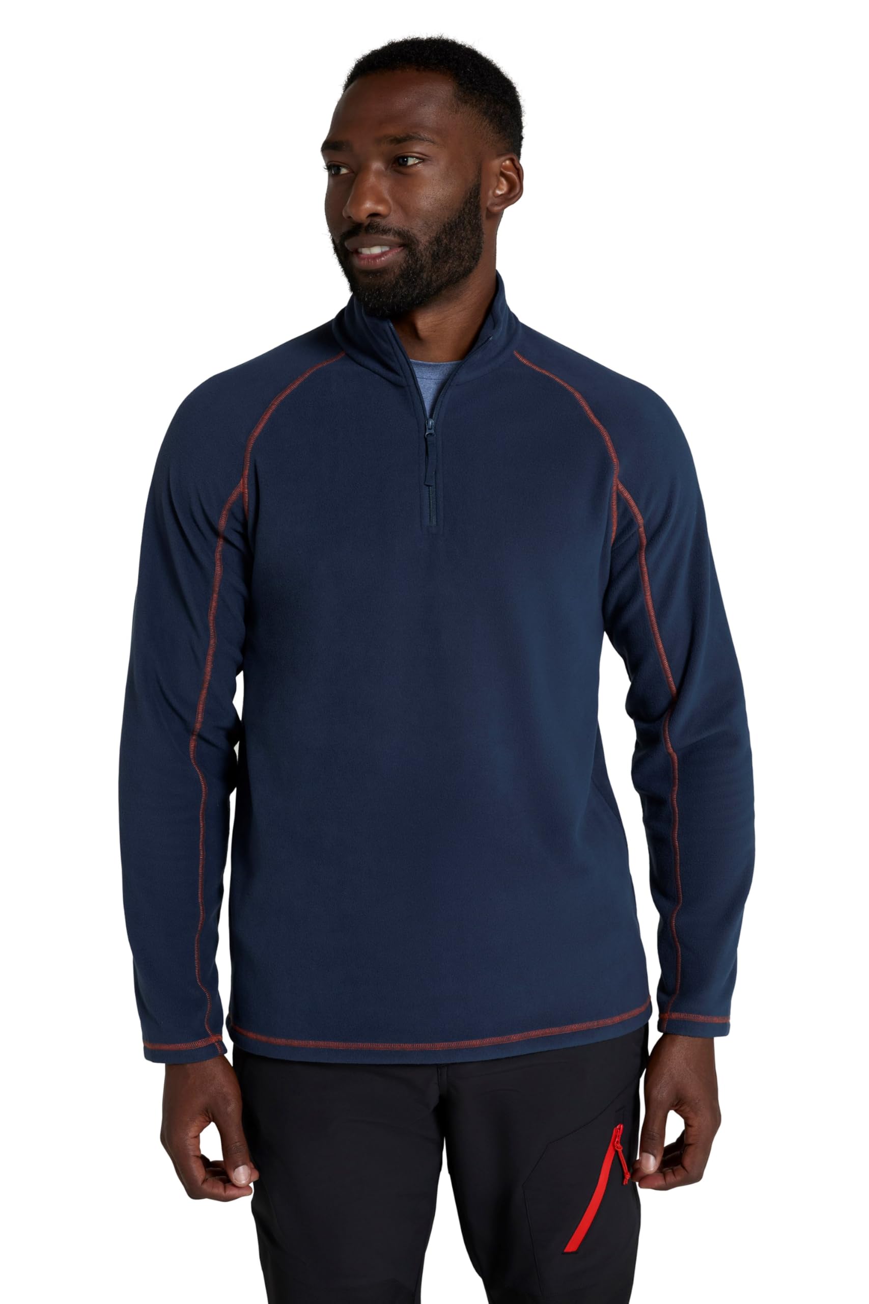 Mountain Warehouse Men's Navy Ashbourne Half-Zip Fleece Jumper 3XL