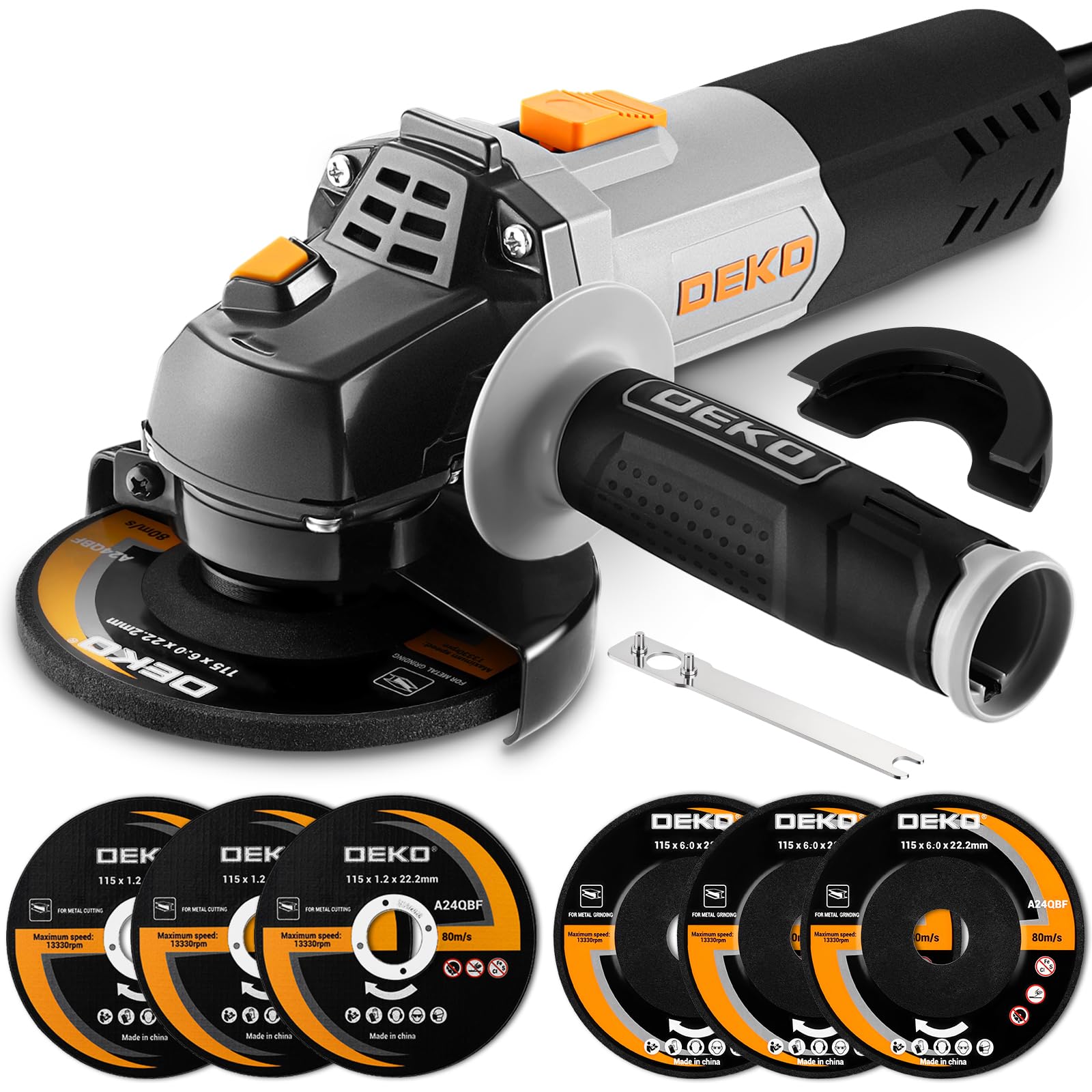 DEKOPRO Angle Grinder - 6 Amp Power Tool -1