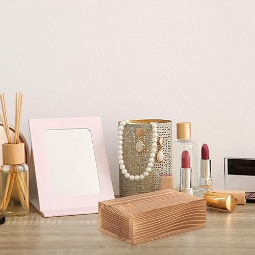 Miniatura 5 de EXCEART Caja de joyería portátil Estuche de anillo Estuche de almacenamiento de madera Estuche de collar Estuche de regalo Estuche de madera para