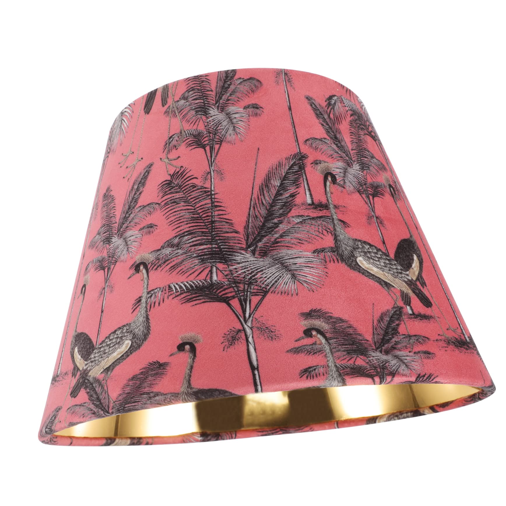 Hemobllo Pantalla de Lámpara de Mesa Terciopelo Estampado, Compatible E27 E14, 25 Cm, para Dormitorio y Hotel, Repuesto Ligera y Moderna, 1 Unidad