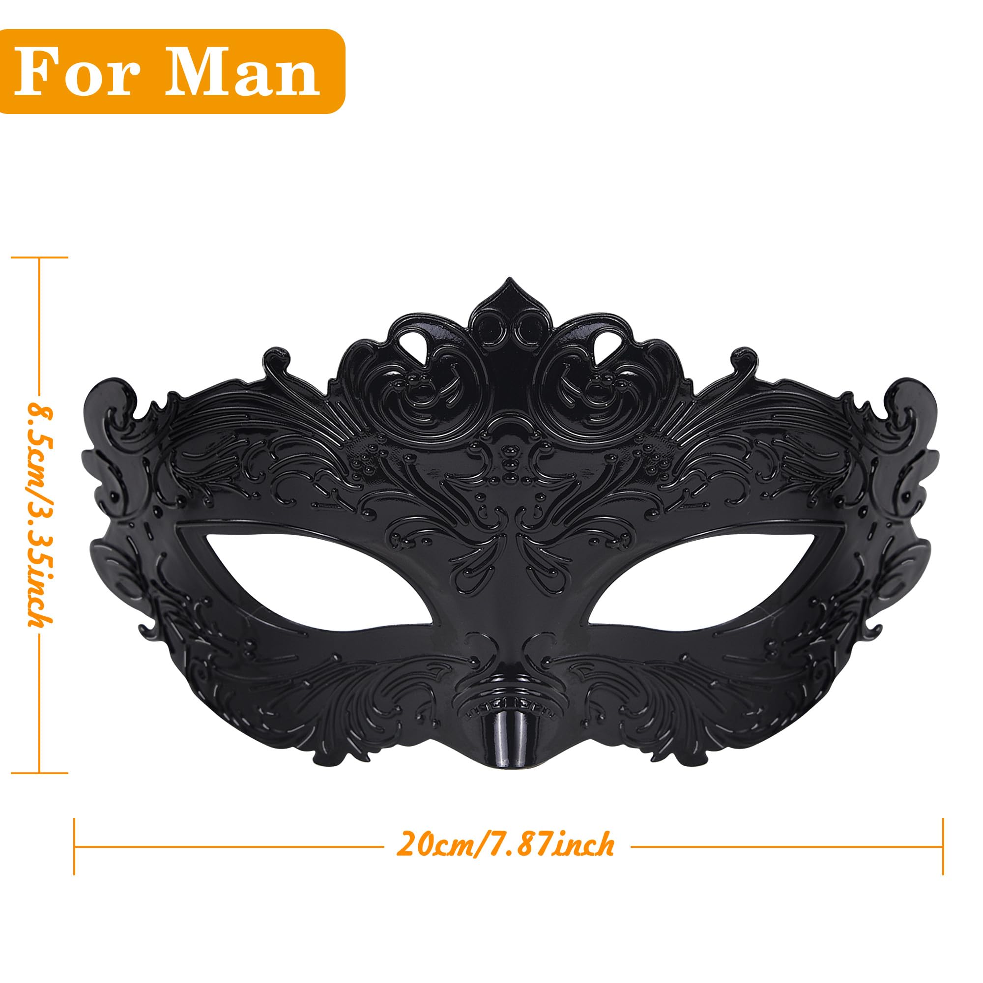 SIQUK Couple Masquerade Masks Metal Venetian Party Mask Halloween Costume Mask Mardi Gras Mask for Couples Women and Men: Swan Black & Blue