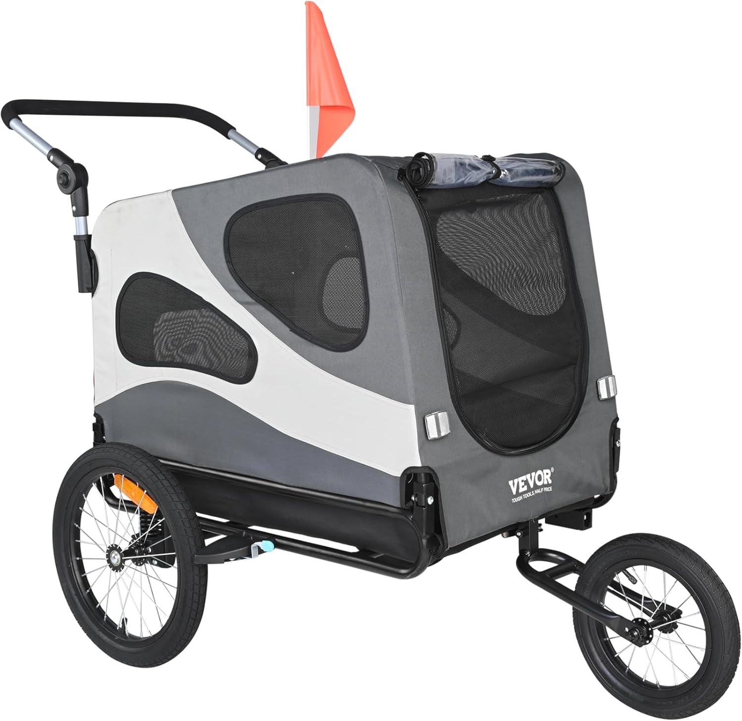 VEVOR Dog Bike Trailer 2-in-1 Pet Stroller Cart