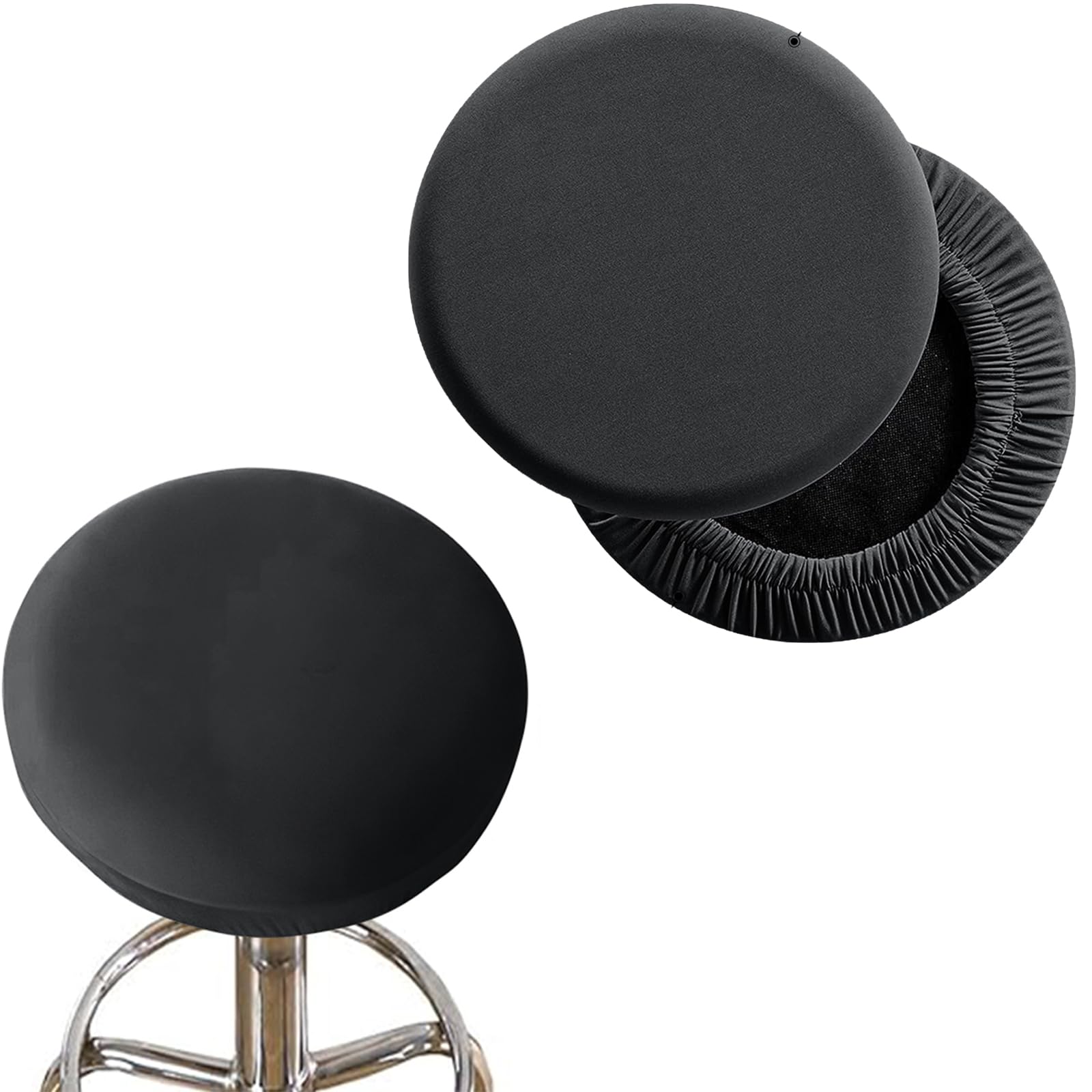 Housses de tabouret de bar rondes pour cuisine et chaises pivotantes
