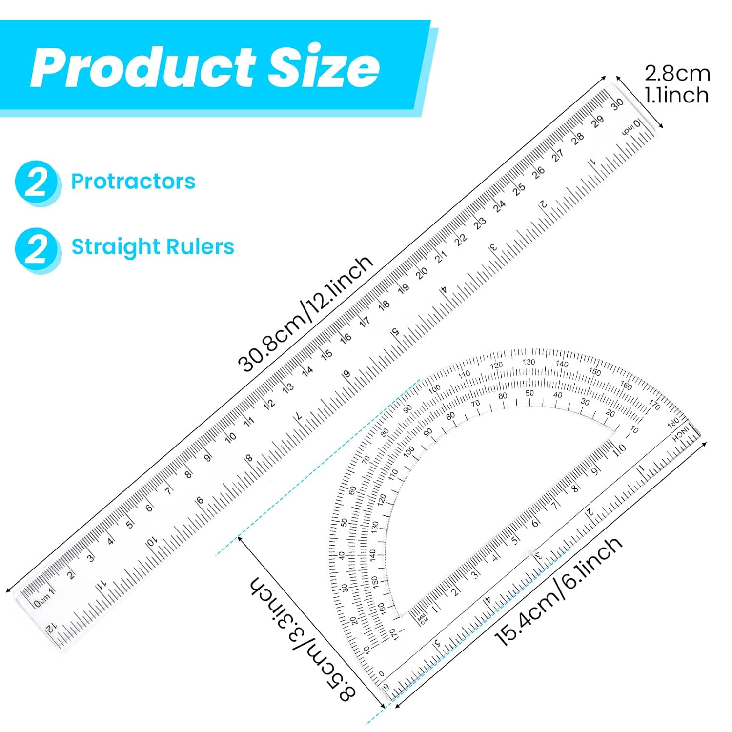 Caracteristici și dimensiuni detaliate ale setului de rigle