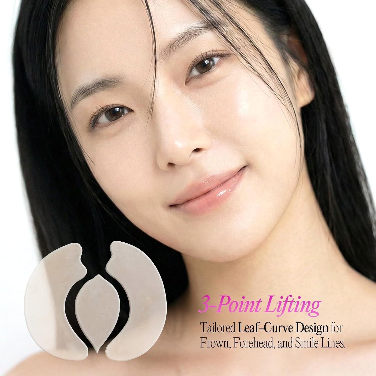 Hydrogel Collagen Face Wrinkle Patches - 90 Sheets Bulk Pack for Daily Korean Skin Care Routine - Targeted Anti-Aging Firming Pads for Smile Lines, Frown Lines & Forehead Care