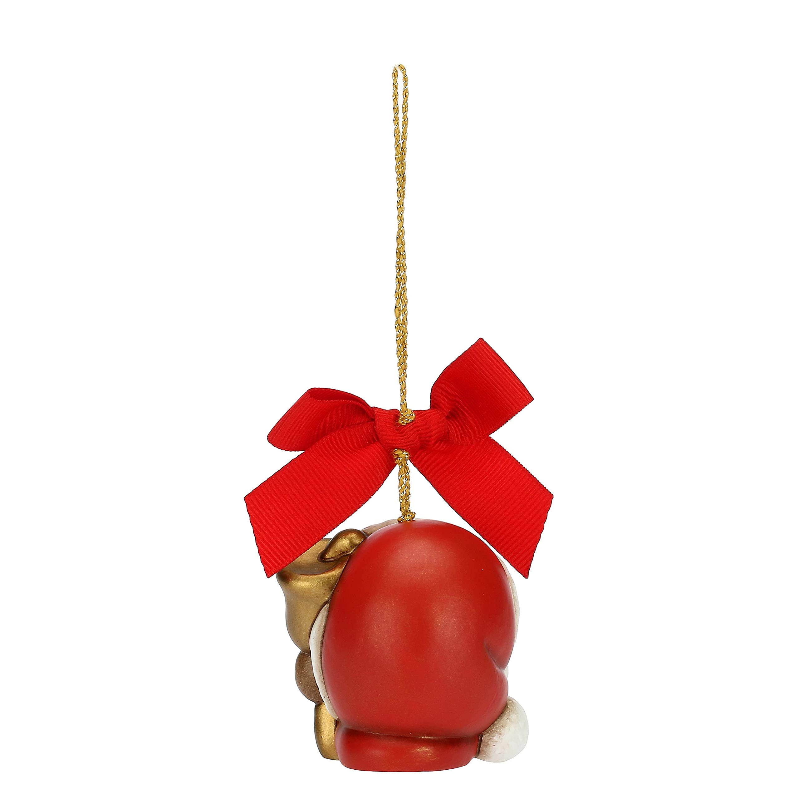 THUN - Addobbo Natalizio Babbo Natale In Ceramica Decorata A Mano, Versione Piccola (4.8x4.5x4.8 Cm H) - Collezione Natale 2022