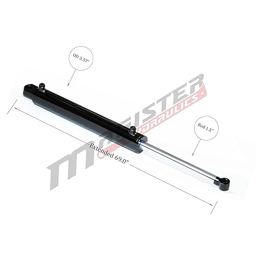 Miniatura 90 de Cilindro hidráulico de doble acción, WTG 2.5x24 Diámetro de 2.5 pulgadas,Diámetro de 1.5 pulgadas,Diámetro de 2 pulgadas,Diámetro de 3 pulgadas