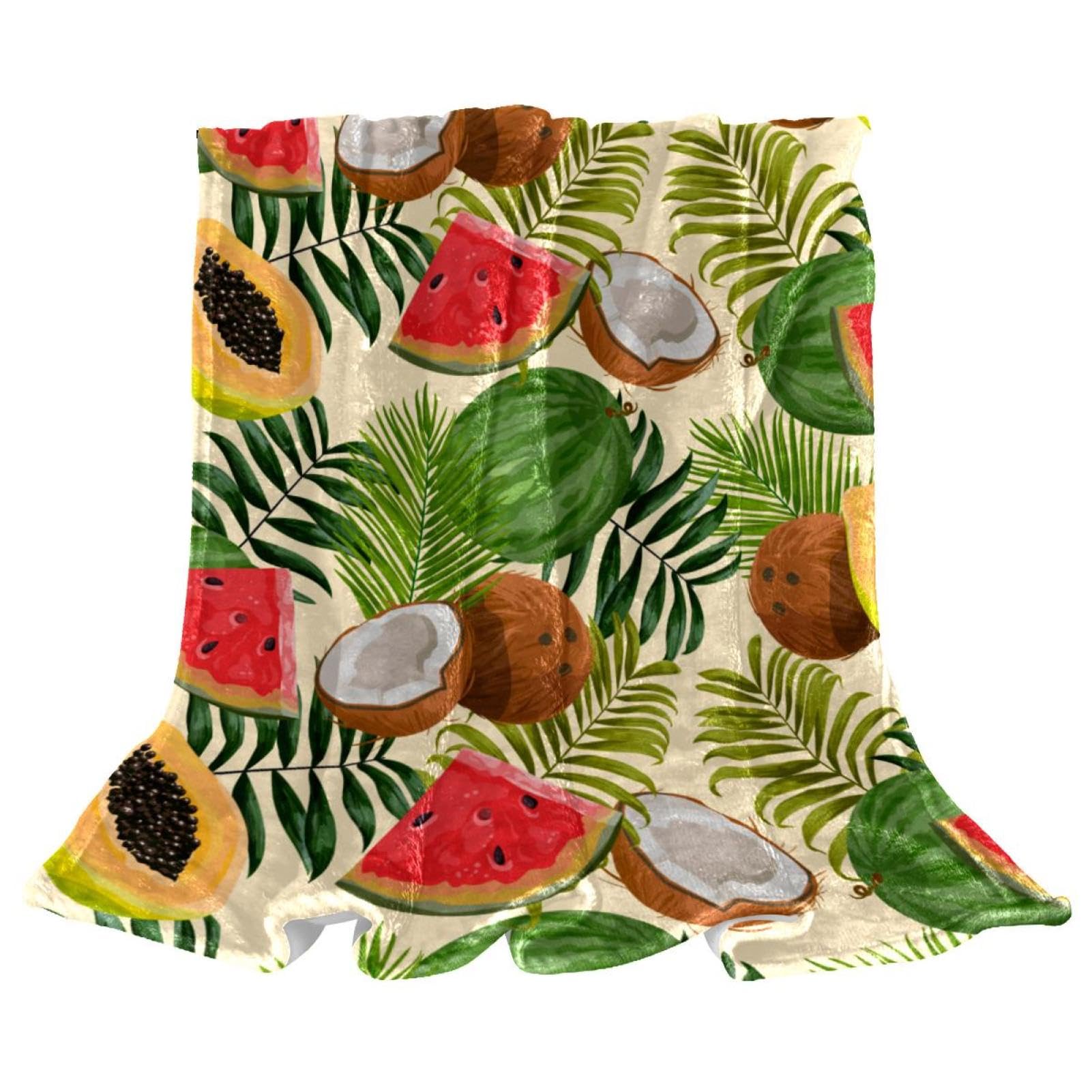 Couverture polaire tropicale plaid douillet 150x100 pour réchauffer vos soirées canapé